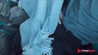 Hot Couple having Risky Sex on Public Beach and Bus - Huge Double Cumshot