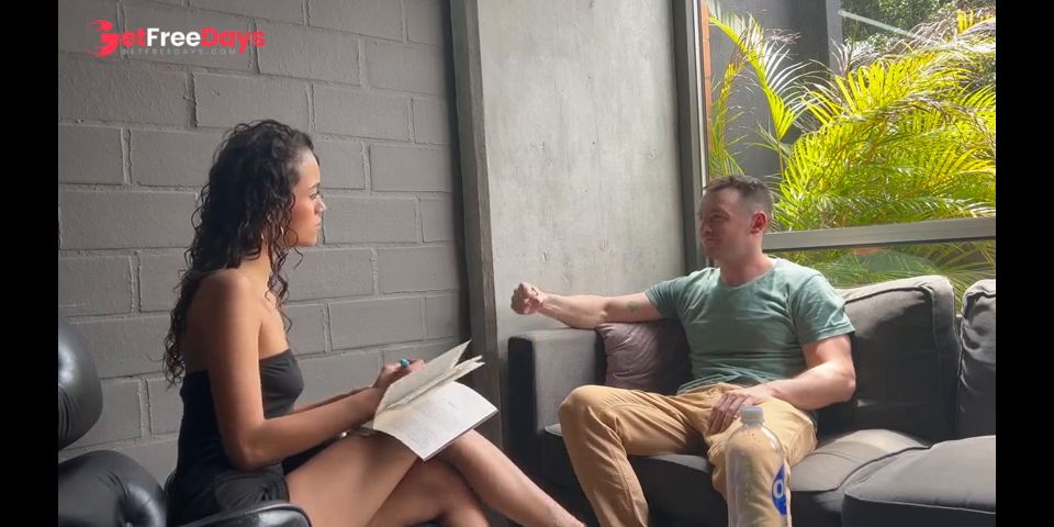 Sloppy BJ and Bareback Sex with Latina Sex Therapist