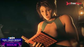 Lara Ravaged by FUTAs Giant Cock, Drenched in Cum and Creampied Deep - Tomb Raider 3D Animation