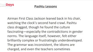 Pashtu Lesson