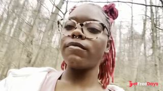 Eating wifes pussy on nature trail