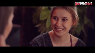 Horny Babe Seduces Waitress into Lesbian Fuck