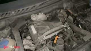 Curvy big tits teen thanks stranger for repairing her car - POV