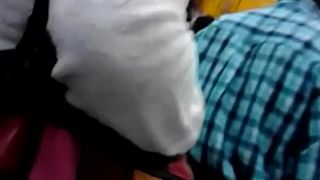 Exhibitionist cums on woman s pants Public!
