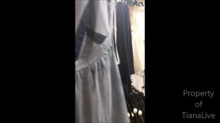 ManyVids presents TianaLive in Mall Dressing Room Cumshow - [MILF porn]