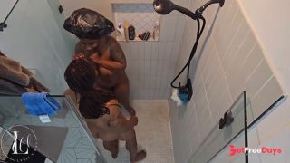 Smoking and Sucking in the Shower  BBC Deep Throat and Backshots Couple Lyric Sky and Dreads Way