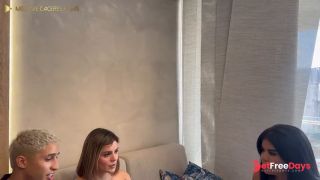 Thresome-stepdaughter Brings Her Boyfriend Home and Stepmom Ends Up Fucking H...