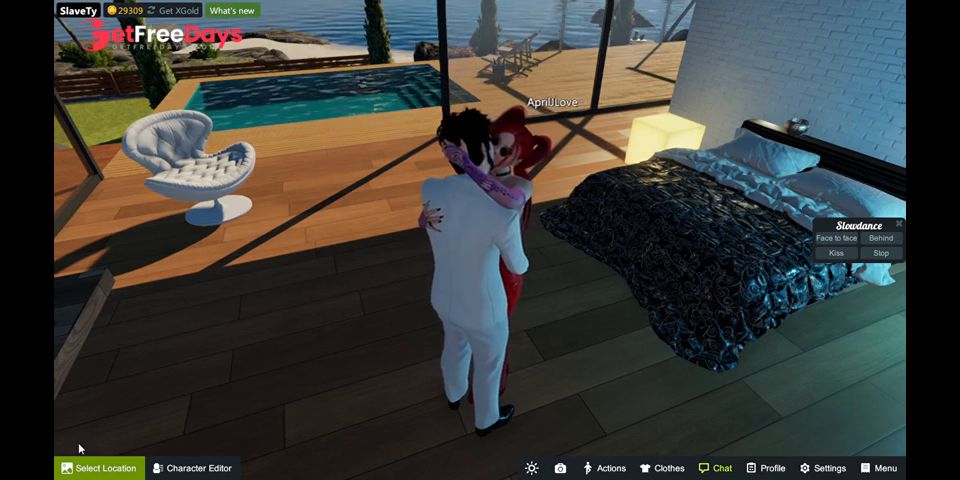 Ty and April having fun at a beach house 3DXChat