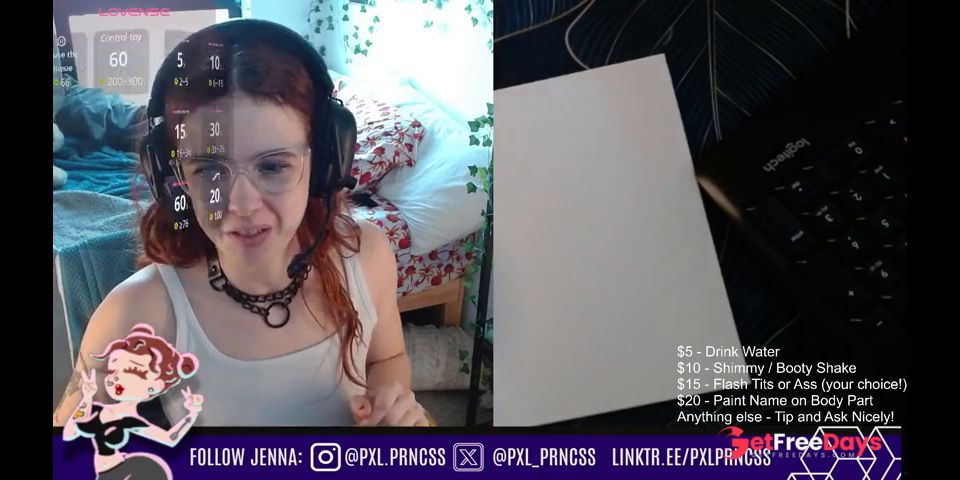 Livestream Painting My Naked Body and Masturbating with Fans
