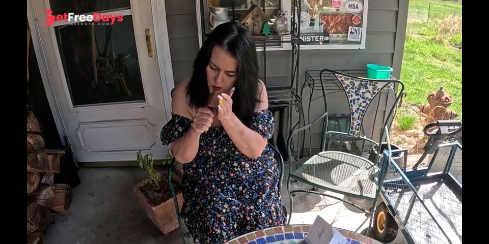 Enjoy My Feet and Tits While I Smoke A Cigarillo