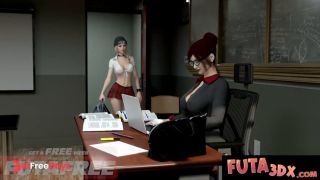 Redhead Big Dicked Futa Tutor Fucks Student Hard