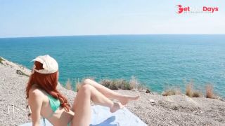 Big jet of cum on my feet plus outdoor sex