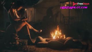Tomb Raider Lara C. Gets The Biggest Futa Cock From The Camp - 3D Animation
