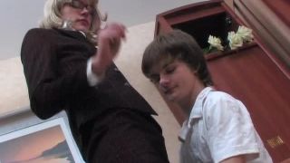 Pretty Russian crossdresser secretary get fucked by boss in the office