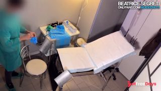 She gets Creampie Inside by Her Gynecologist. Her Pussy Wet and Ready to Be F...
