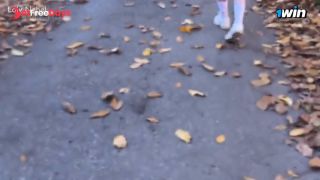 First Controlled Her Sex Toy in Public and then Creampied Her Pussy