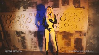 Latex Catsuit Blondie Latex Mask Fetish Katerina Piglet