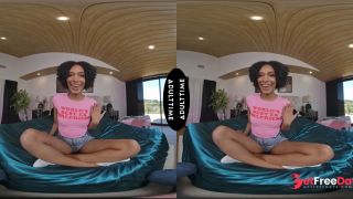 UP CLOSE VR - Naughty Petite Brunette Addis Fouche Drops Shorts To Wildly Ride Your Big Dick POV