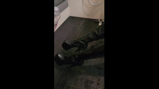 Shower Oiled Boots Job