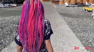 Cute girl from the beach squirt herself face after DP in every hole