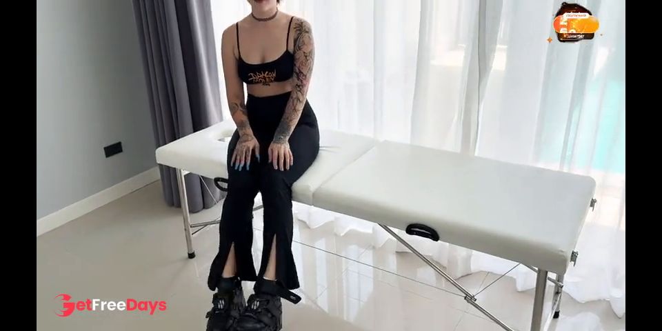 Massage Sex Therapy For Cute Stepsister. Footfetish and Deepthroat