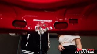 Fit Milf Justine Fucks Young Stud in His Classic Car