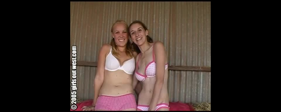 Leah and Chloe Make Love on the Hay lesbian Leah & Chloe