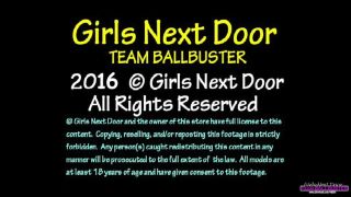 Girls Next Door: TEAM BALLBUSTER – Aphrodite the Ball Trampling Goddess Ballbusting!