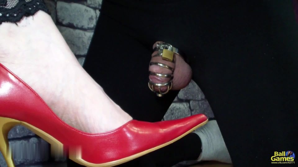 online video 4 Red Pumps vs Chastity Cage | femdom | fetish porn tampon fetish