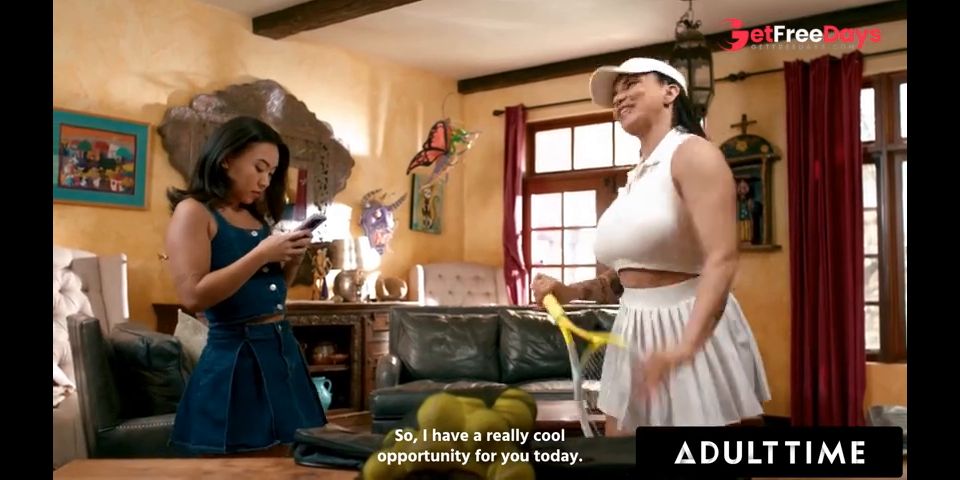 ADULT TIME - Bratty Stepbae Kimmy Kimm Seduces MILF Romi Stay Home And Play With Her Pussy