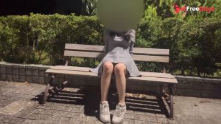 Dildo masturbation in the park at night I also tried cowgirl with love juice