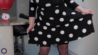 Naturally big breasted Carol Brown shows off her beautiful dress, and then some bigass Carol Brown