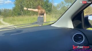 German amateur hitchhiker blows drivers cock and gets fucked hard in the car - MyDirtyHobby